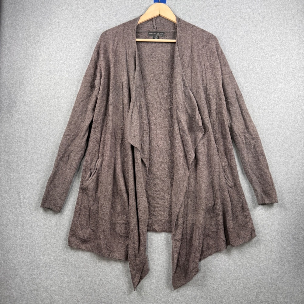 Barefoot Dreams Cardigan Womens S/M Gray CozyChic‎ Lite Waterfall Soft 903 Open